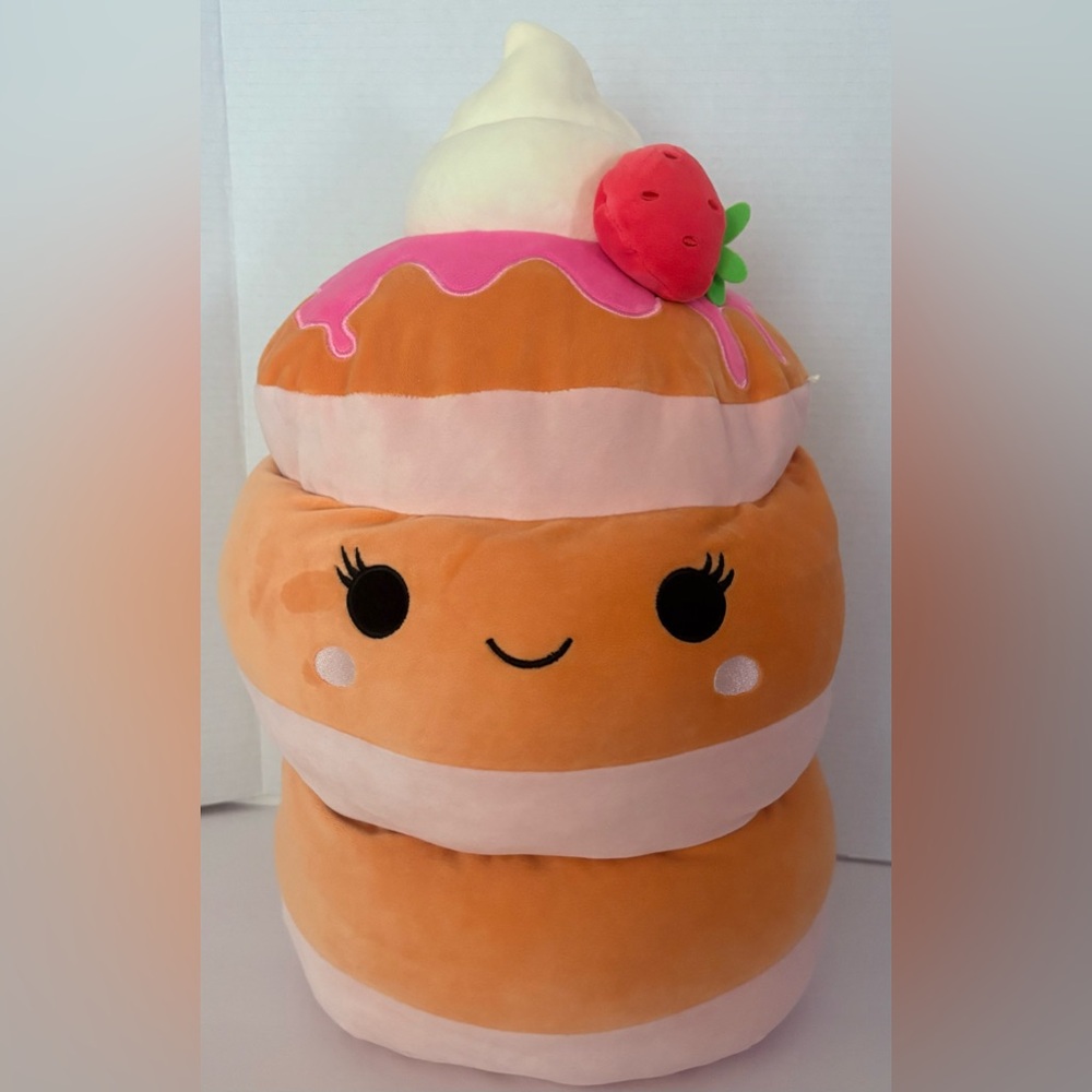 Squishmallows Sawtelle Strawberry Pancakes Large Plush Stuffed Toy